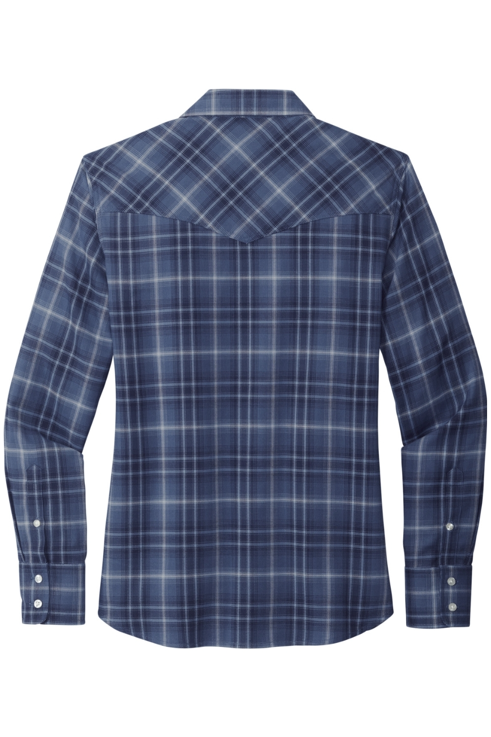 Port Authority Ladies Long Sleeve Ombre Plaid Shirt