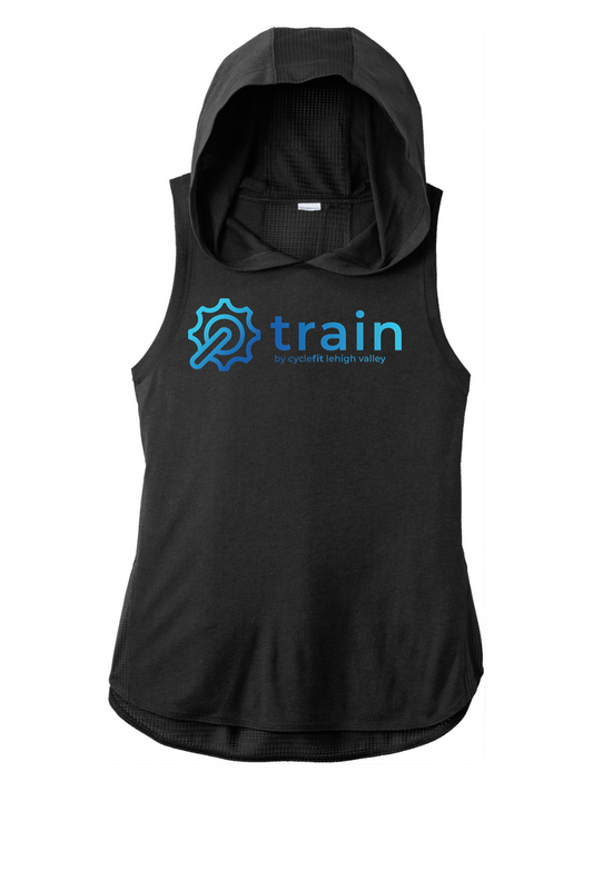 Sport-Tek Ladies PosiCharge Tri-Blend Wicking Draft Hoodie Tank