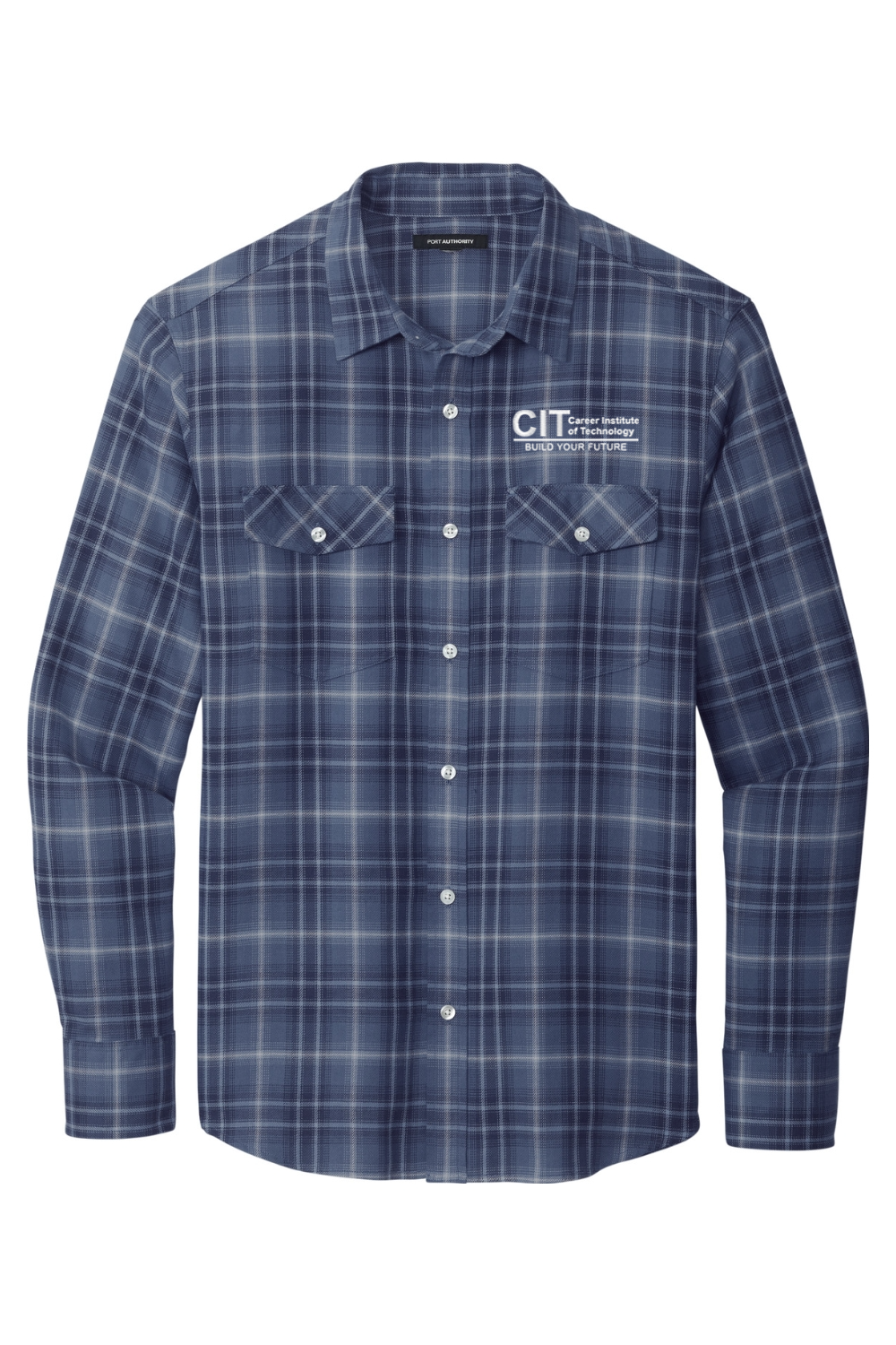 Port Authority Long Sleeve Ombre Plaid Shirt