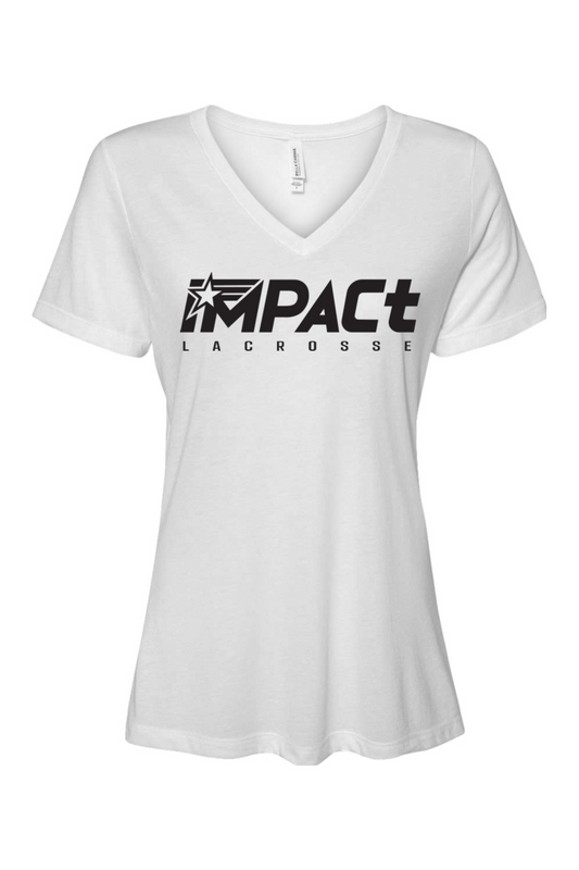 Bella + Canvas Women’s Relaxed Jersey Short Sleeve V-Neck T-Shirt