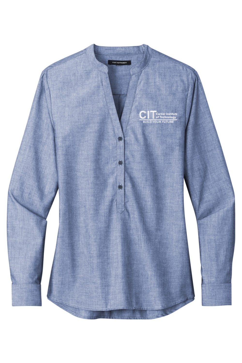Port Authority Ladies Long Sleeve Chambray Easy Care Shirt