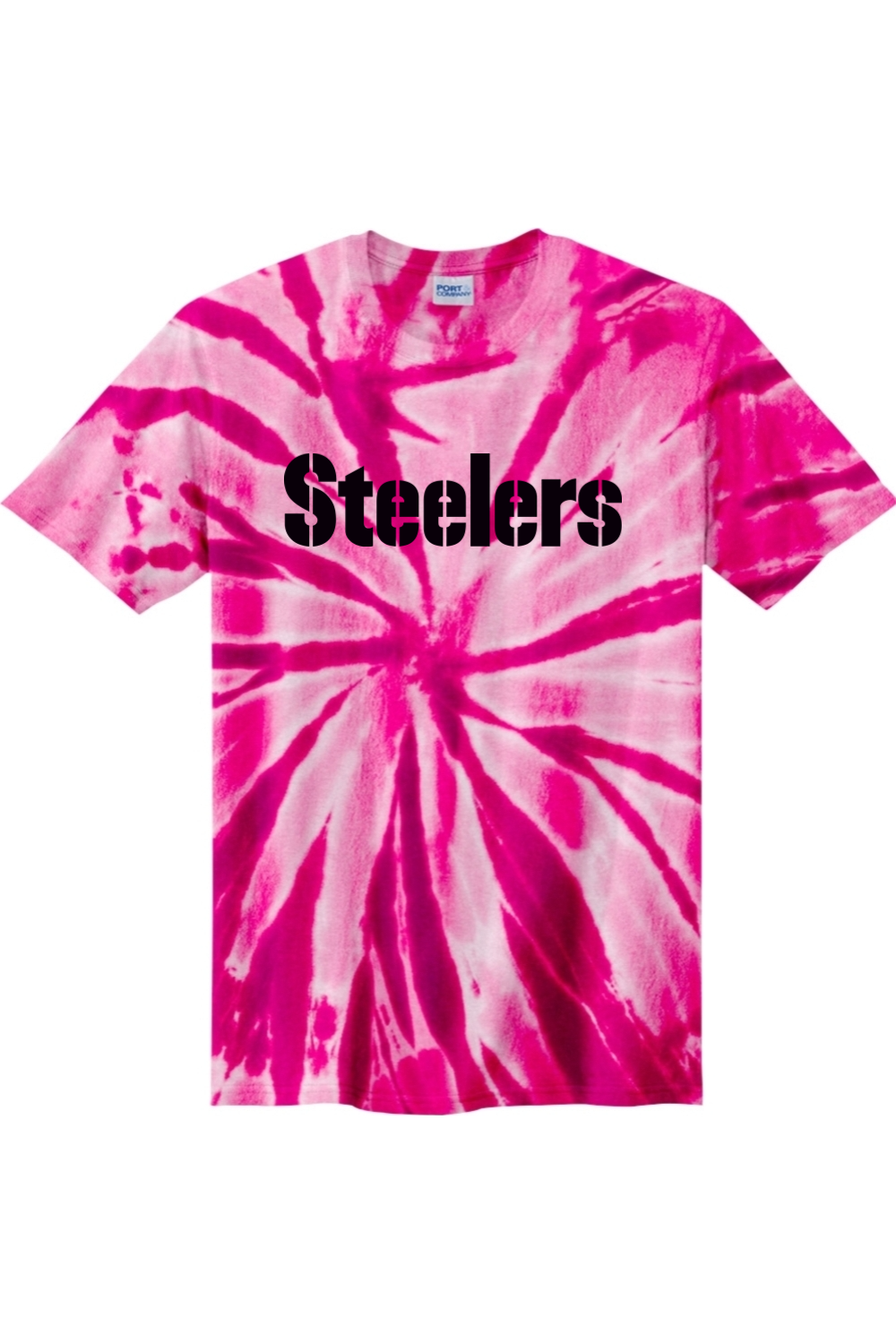 Black Logo Port & Company Youth Tie-Dye Tee