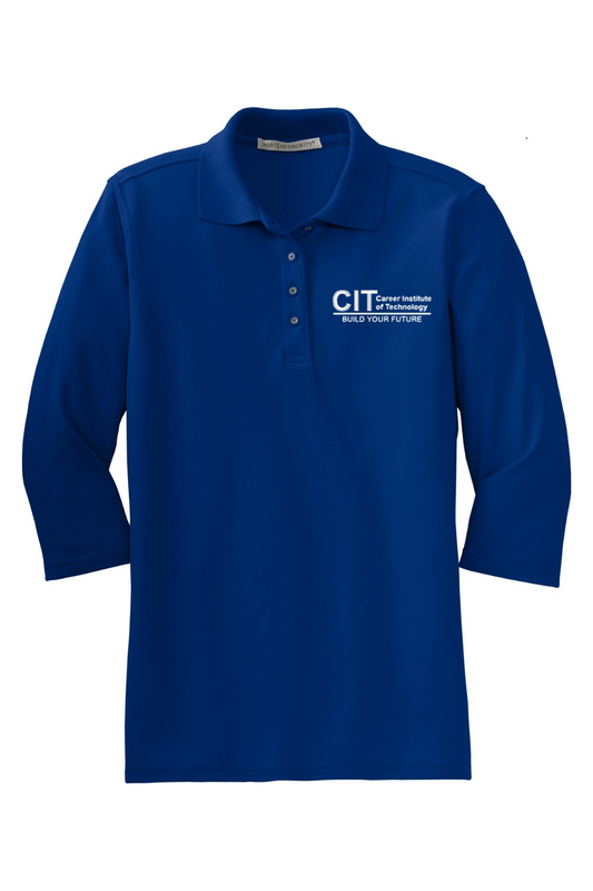 Port Authority Women's Silk Touch 3/4-Sleeve Polo