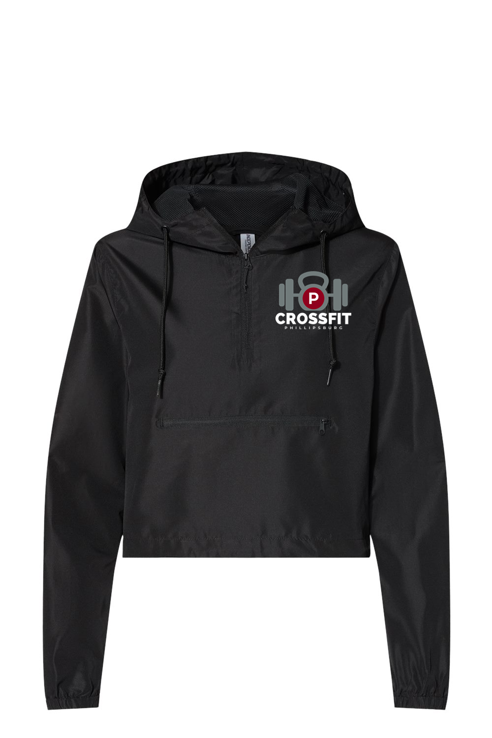 Independent Trading Co. Women's Lightweight Quarter-Zip Pullover Crop Windbreaker