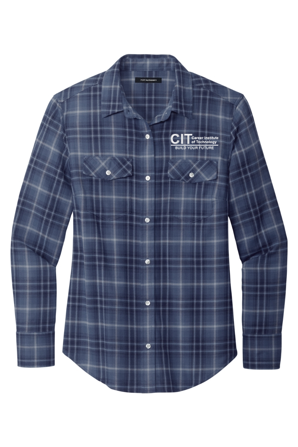 Port Authority Ladies Long Sleeve Ombre Plaid Shirt
