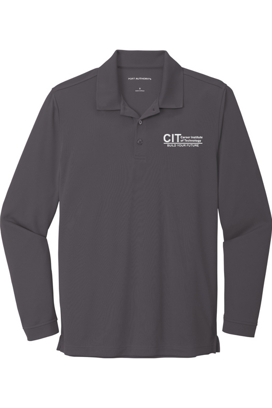 Port Authority Dry Zone UV Micro-Mesh Long Sleeve Polo EMBROIDERED