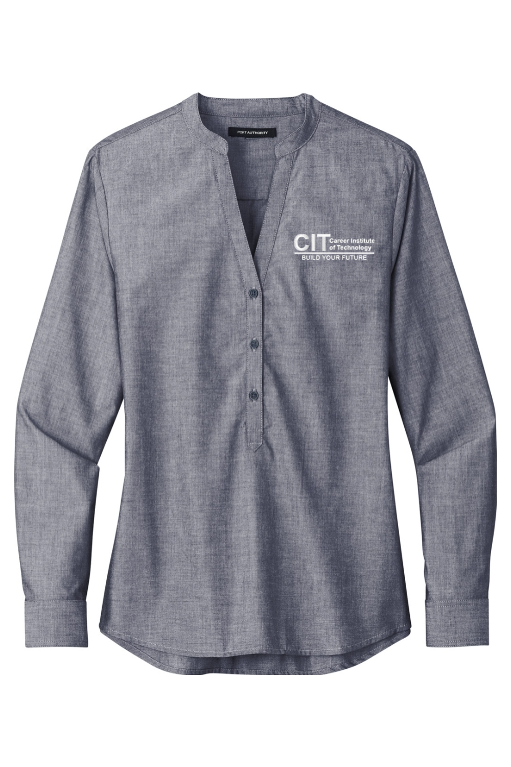 Port Authority Ladies Long Sleeve Chambray Easy Care Shirt