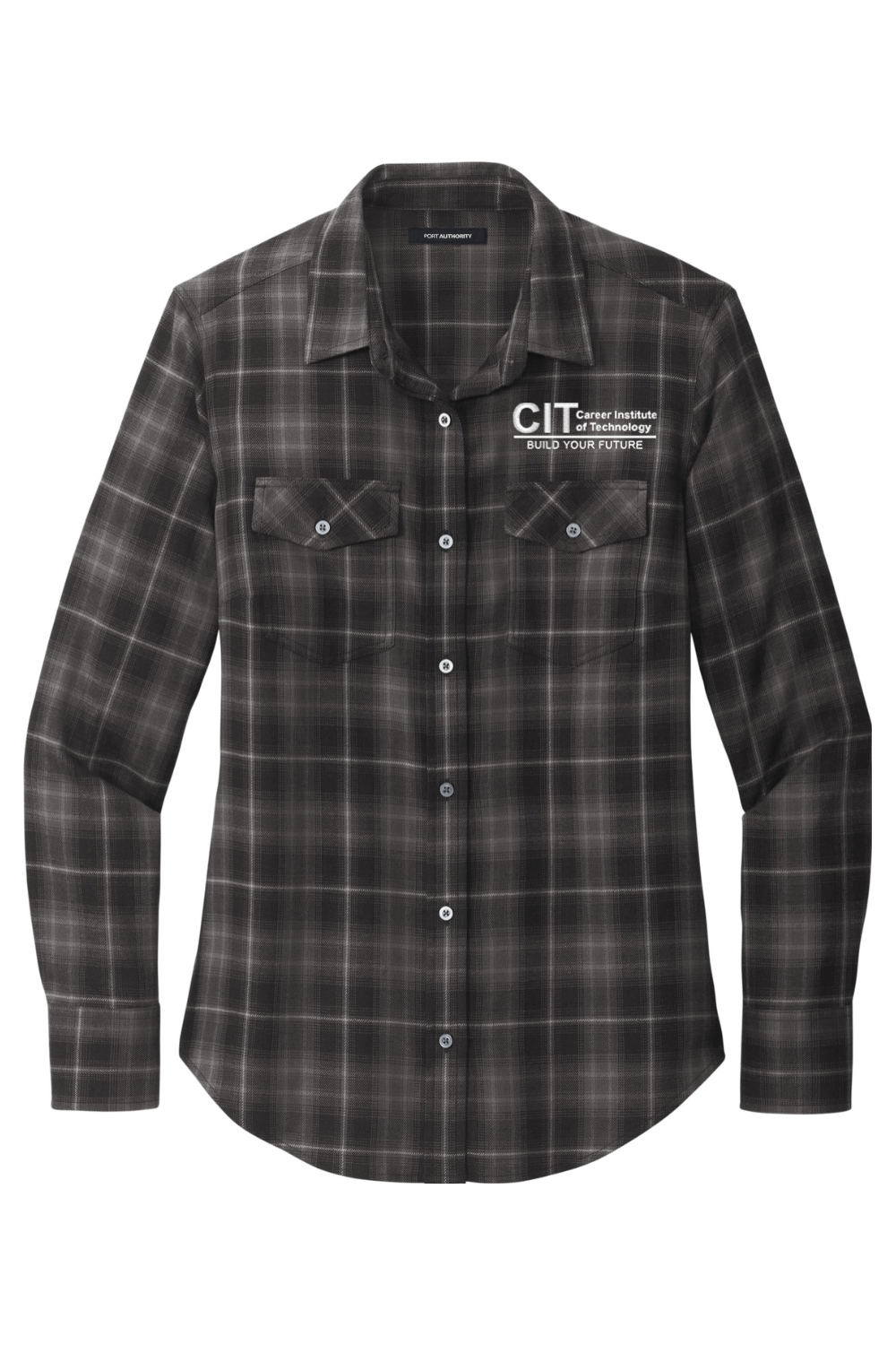 Port Authority Ladies Long Sleeve Ombre Plaid Shirt