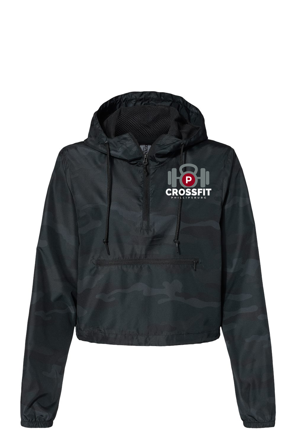 Independent Trading Co. Women's Lightweight Quarter-Zip Pullover Crop Windbreaker