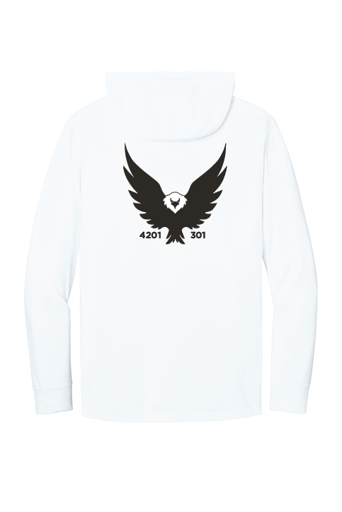 CornerStone Workwear Pro Long Sleeve Hooded Tee - WITH LARGE BACK PRINT