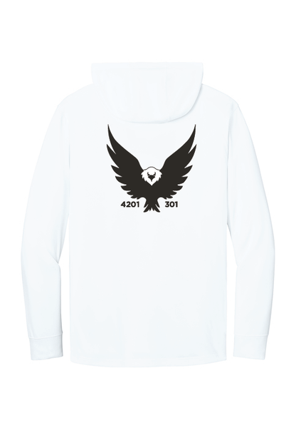 CornerStone Workwear Pro Long Sleeve Hooded Tee - WITH LARGE BACK PRINT