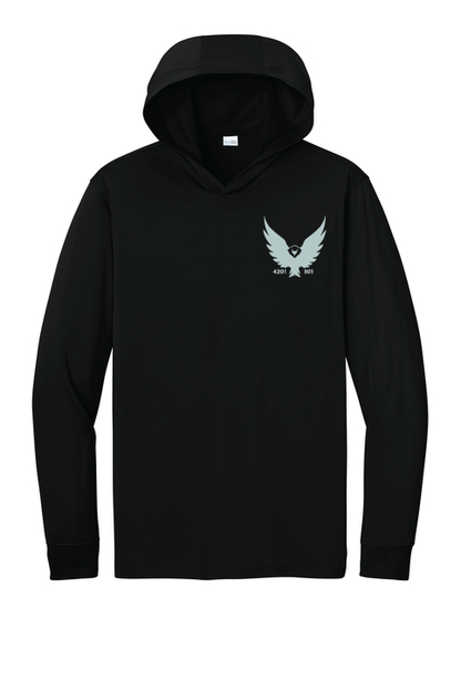 CornerStone Workwear Pro Long Sleeve Hooded Tee - WITH LARGE BACK PRINT