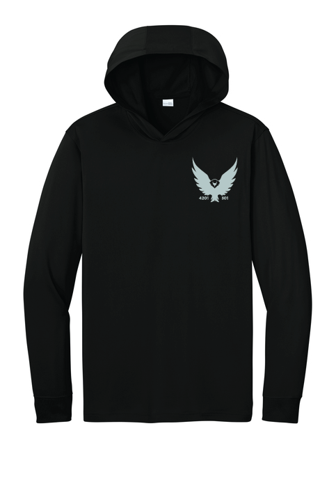 CornerStone Workwear Pro Long Sleeve Hooded Tee - NO BACK PRINT