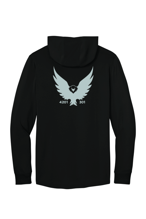 CornerStone Workwear Pro Long Sleeve Hooded Tee - WITH LARGE BACK PRINT