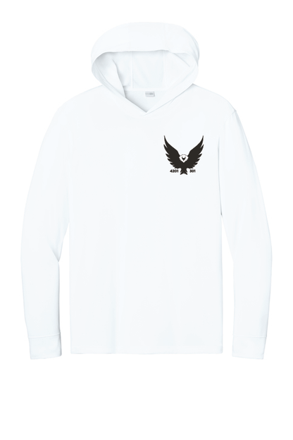 CornerStone Workwear Pro Long Sleeve Hooded Tee - WITH LARGE BACK PRINT