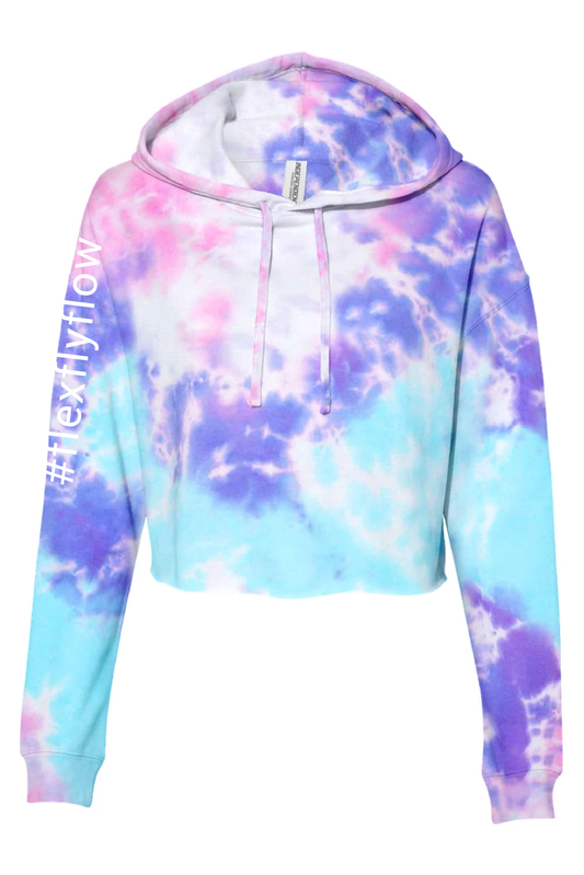 Colortone Tie Dye Cropped Hooded Sweatshirt