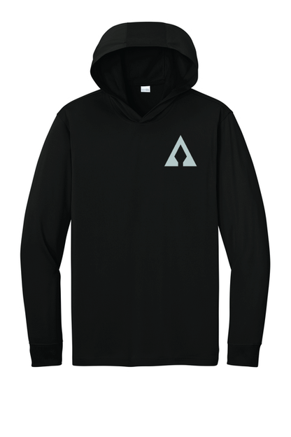 CornerStone Workwear Pro Long Sleeve Hooded Tee - WITH LARGE BACK PRINT