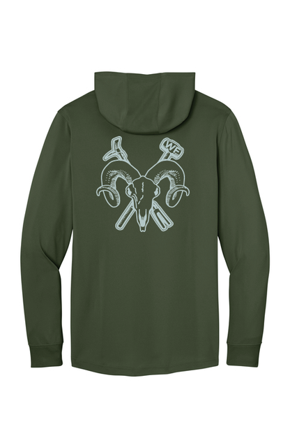 CornerStone Workwear Pro Long Sleeve Hooded Tee - WITH LARGE BACK PRINT