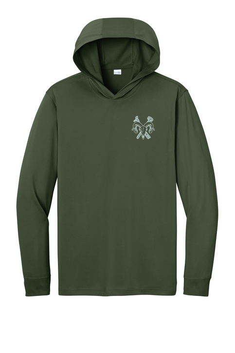 CornerStone Workwear Pro Long Sleeve Hooded Tee - NO BACK PRINT