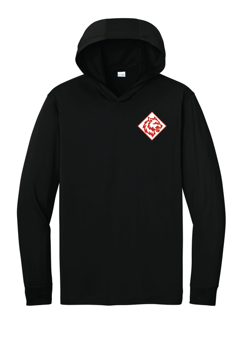 CornerStone Workwear Pro Long Sleeve Hooded Tee - NO BACK PRINT