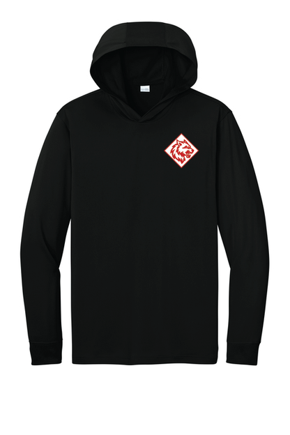 CornerStone Workwear Pro Long Sleeve Hooded Tee - WITH LARGE BACK PRINT