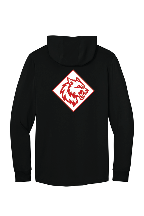 CornerStone Workwear Pro Long Sleeve Hooded Tee - WITH LARGE BACK PRINT