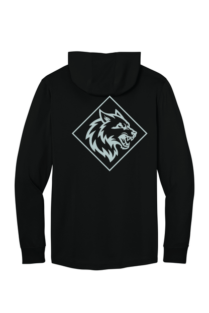 CornerStone Workwear Pro Long Sleeve Hooded Tee - WITH LARGE BACK PRINT
