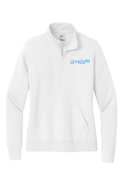 Nike Ladies Club Fleece Sleeve Swoosh 1/2-Zip