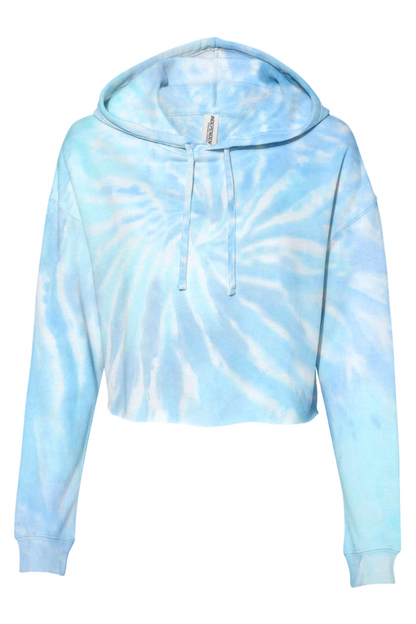 Colortone Tie Dye Cropped Hooded Sweatshirt
