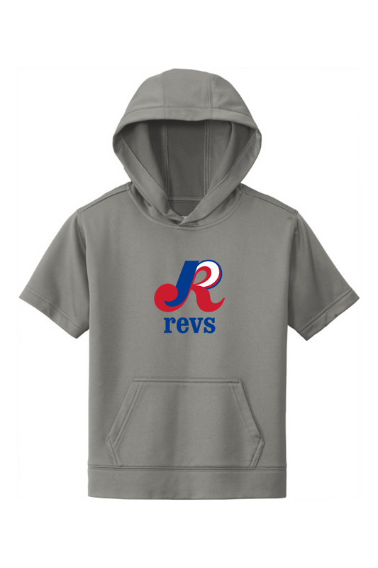 Sport-Tek Youth Sport-Wick Fleece Short Sleeve Hooded Pullover