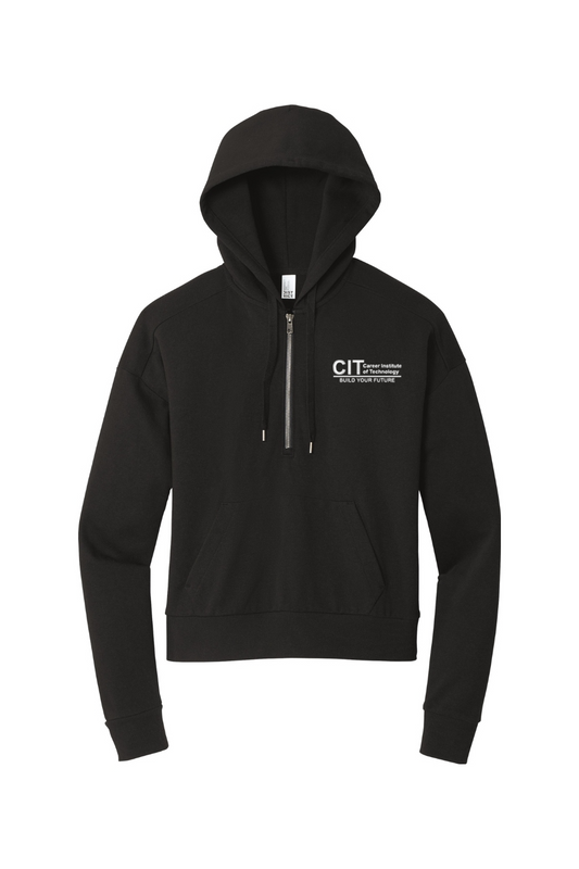 District Women's Perfect Tri Fleece 1/2-Zip Pullover EMBROIDERED