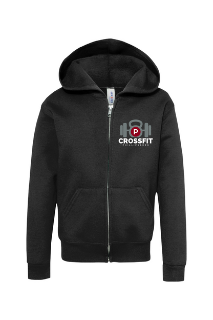 JERZEES NuBlend YOUTH Full-Zip Hooded Sweatshirt