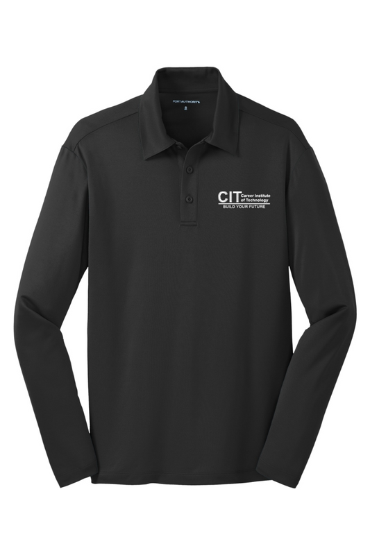 Port Authority Silk Touch Performance Long Sleeve Polo EMBROIDERED