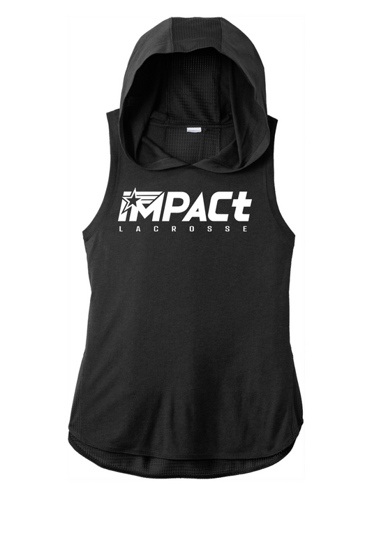 Sport-Tek Ladies PosiCharge Tri-Blend Wicking Draft Hoodie Tank