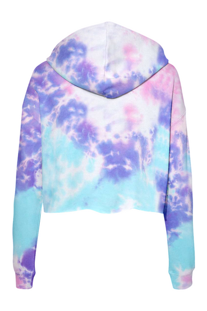 Colortone Tie Dye Cropped Hooded Sweatshirt