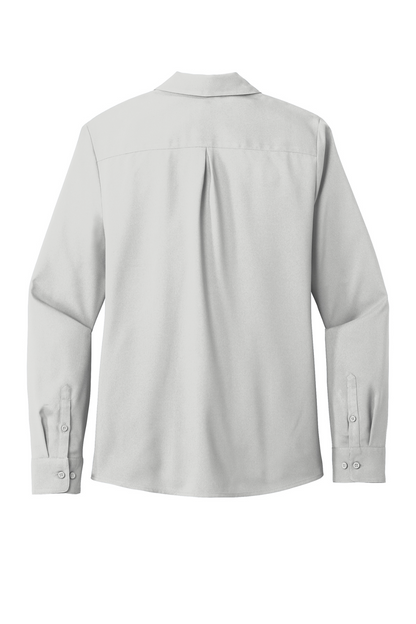 Port Authority Ladies Long Sleeve Performance Staff Shirt EMBROIDERED