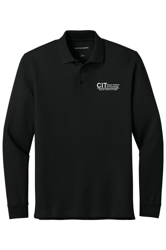 Port Authority Wearever Signature Pique Long Sleeve Polo EMBROIDERED