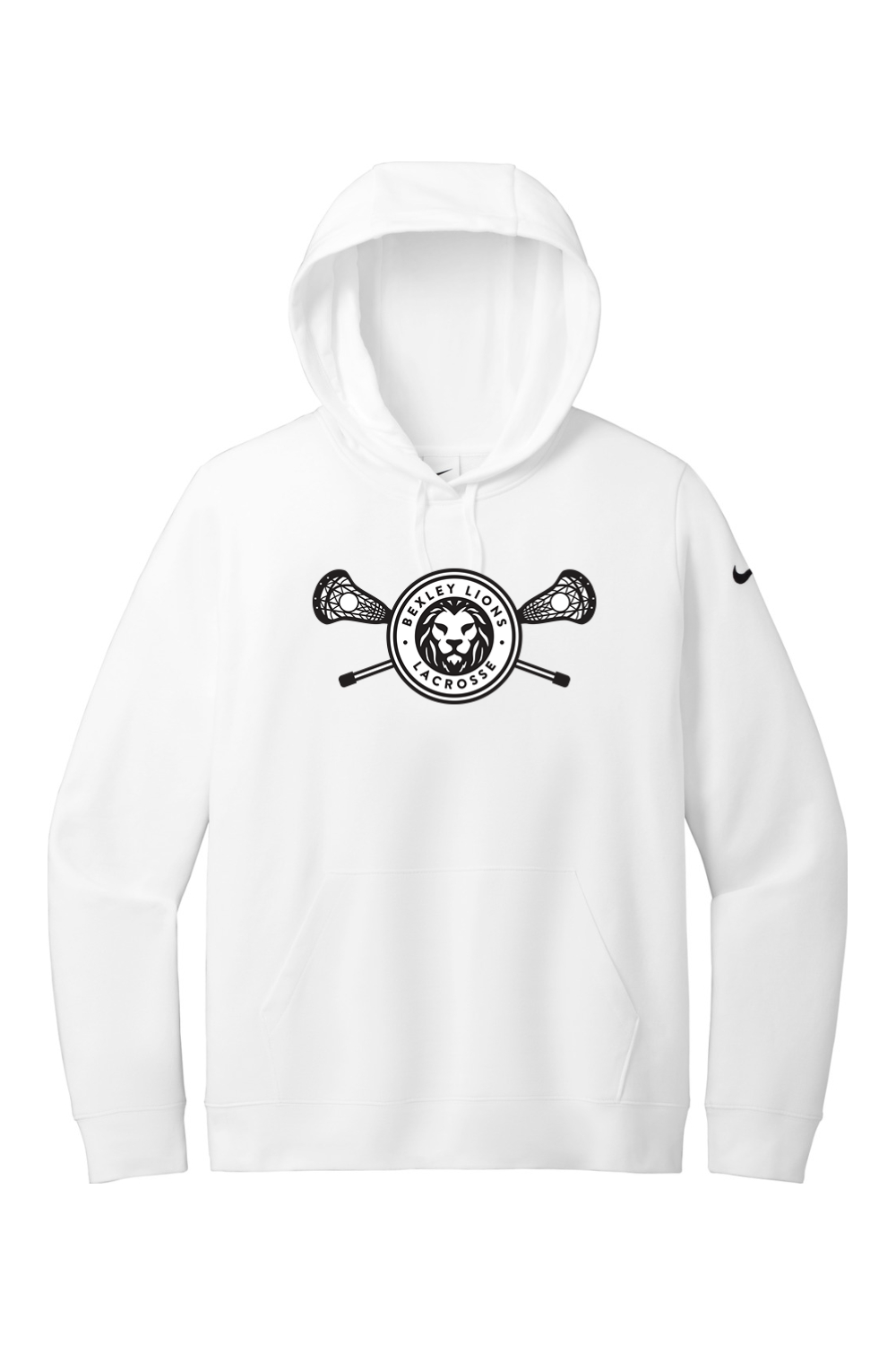 Nike Ladies Club Fleece Sleeve Swoosh Pullover Hoodie