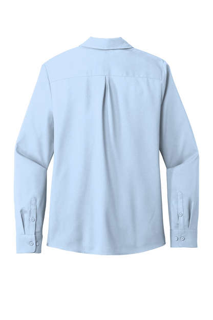 Port Authority Ladies Long Sleeve Performance Staff Shirt EMBROIDERED