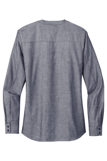 Port Authority Ladies Long Sleeve Chambray Easy Care Shirt