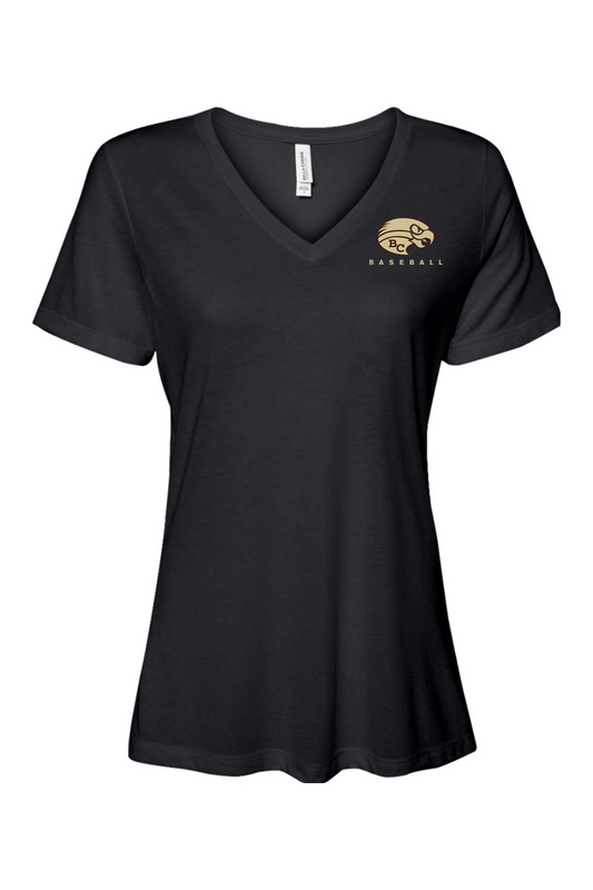 Bella + Canvas Women’s Relaxed Jersey Short Sleeve V-Neck T-Shirt
