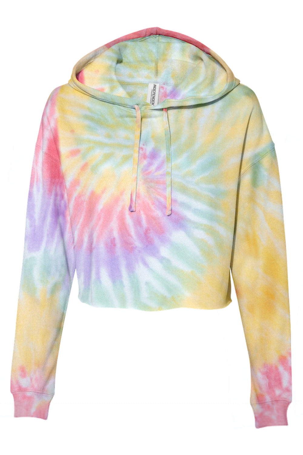 Colortone Tie Dye Cropped Hooded Sweatshirt
