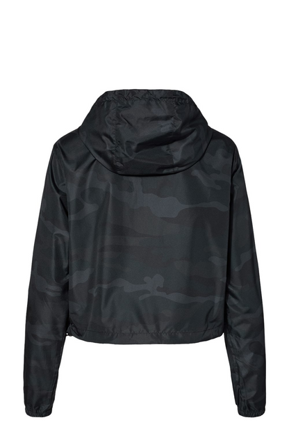Independent Trading Co. Women's Lightweight Quarter-Zip Pullover Crop Windbreaker