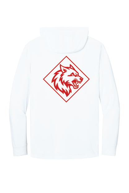 CornerStone Workwear Pro Long Sleeve Hooded Tee - WITH LARGE BACK PRINT