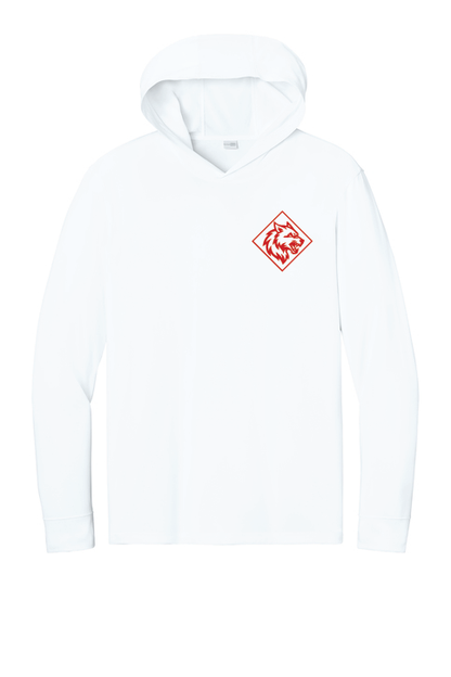 CornerStone Workwear Pro Long Sleeve Hooded Tee - WITH LARGE BACK PRINT